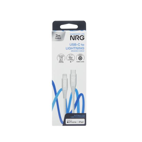 NRG Cable USB-A to Lightning 2m