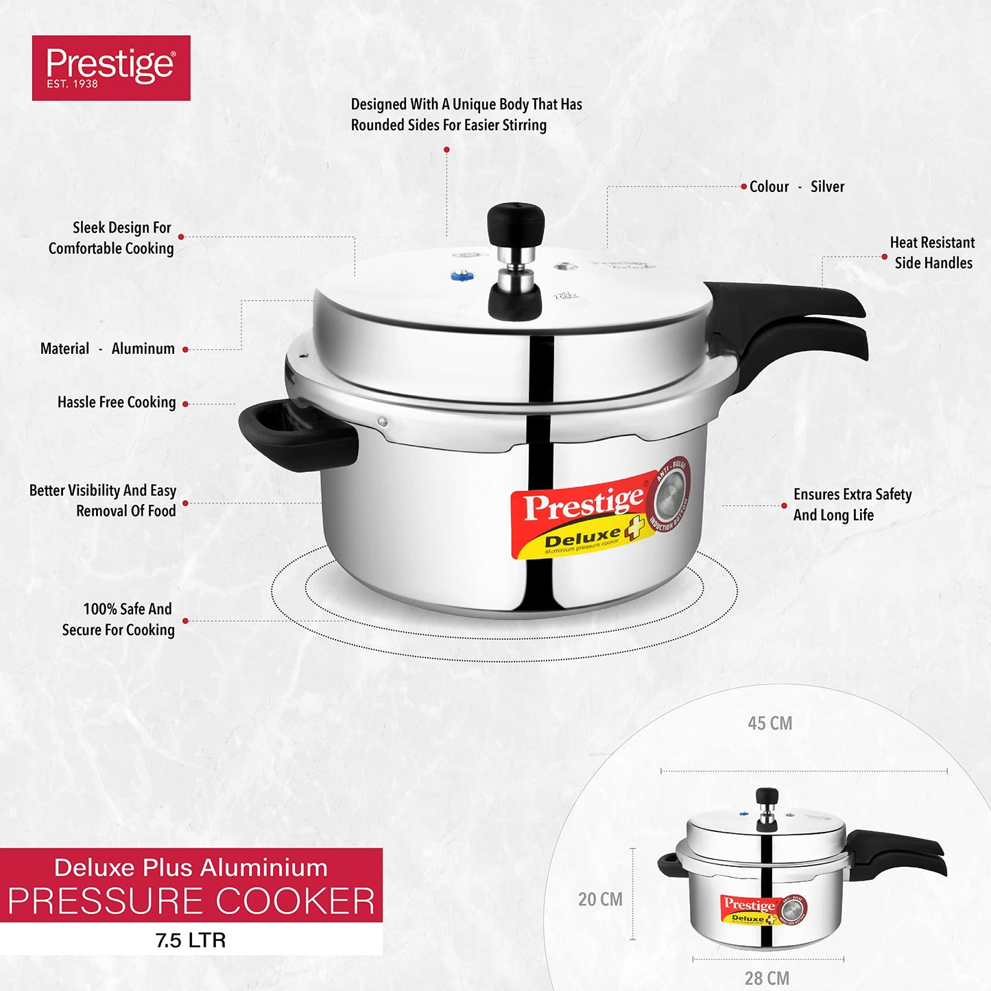 Prestige Deluxe aluminum 7.5L