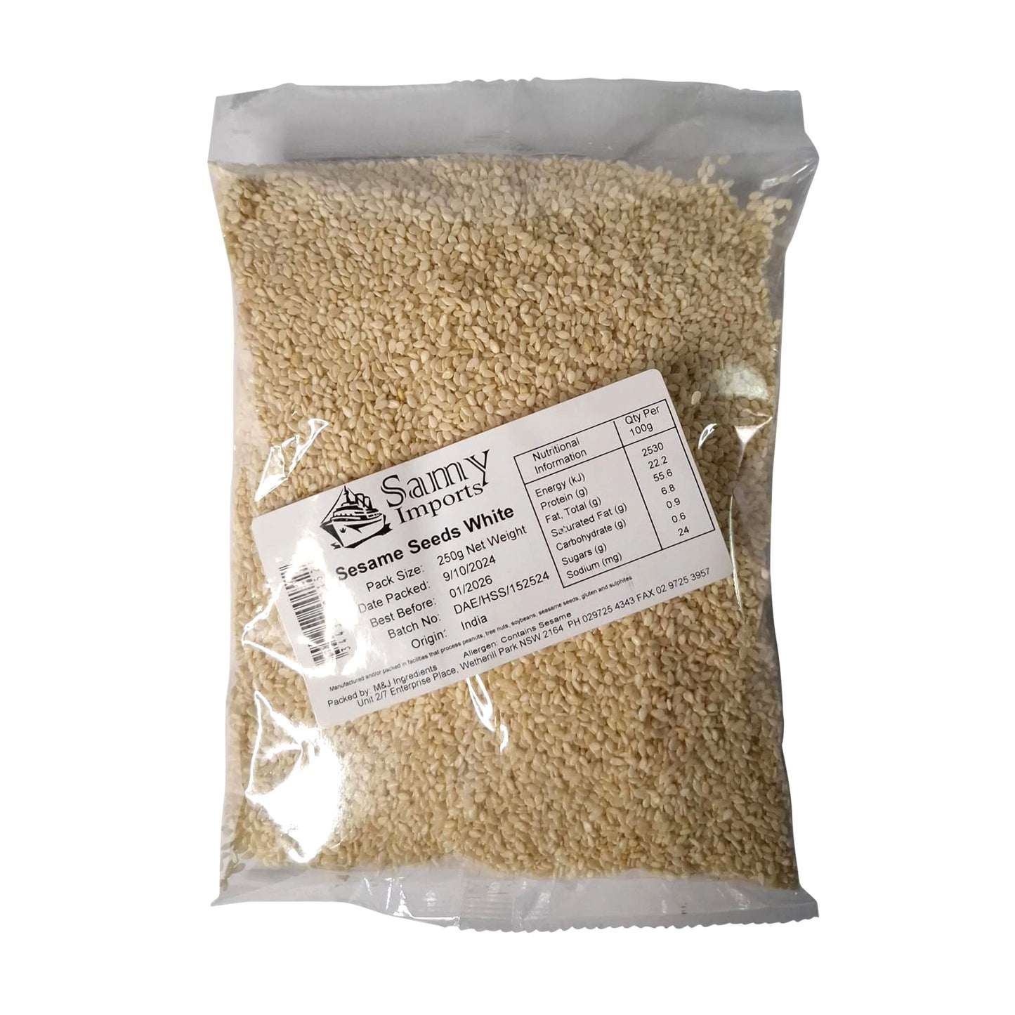 Samy Sesame Seeds White 250g