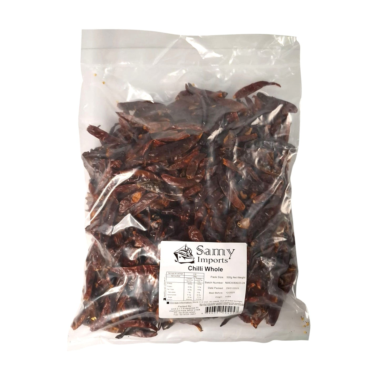 Samy Chilli Whole 500g