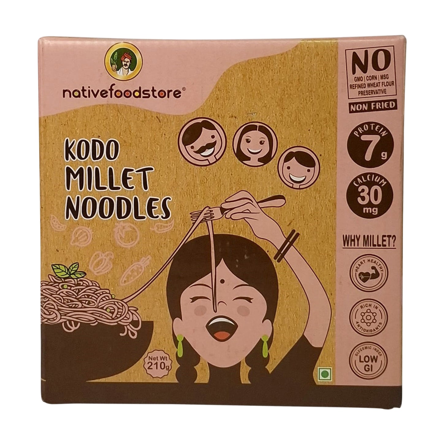 NATIVE FOODS KODO Millet Noodles 210g