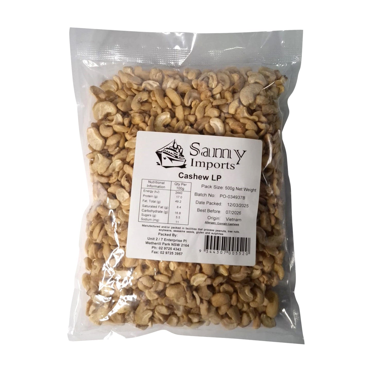 Samy Cashew Split 500g