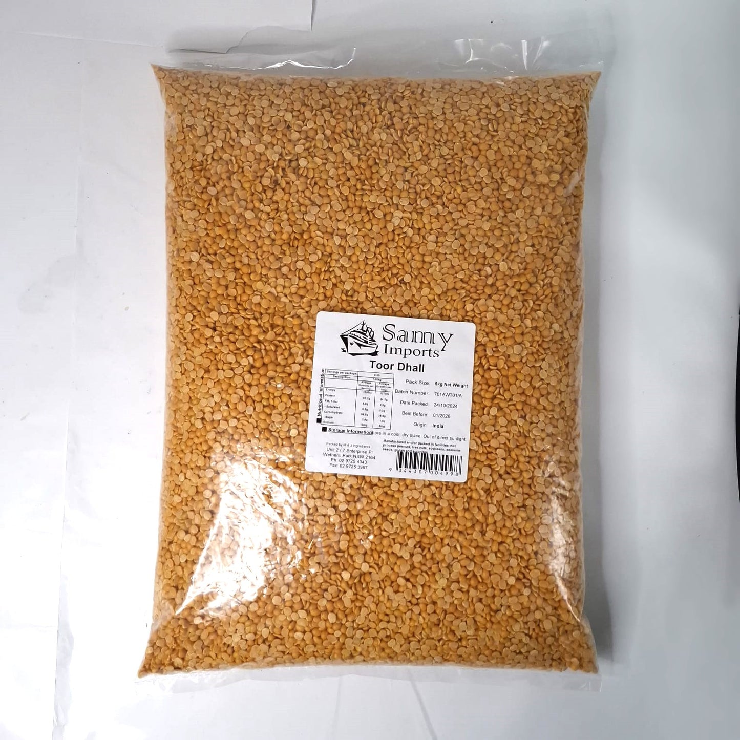 Samy Toor Dhall 5kg