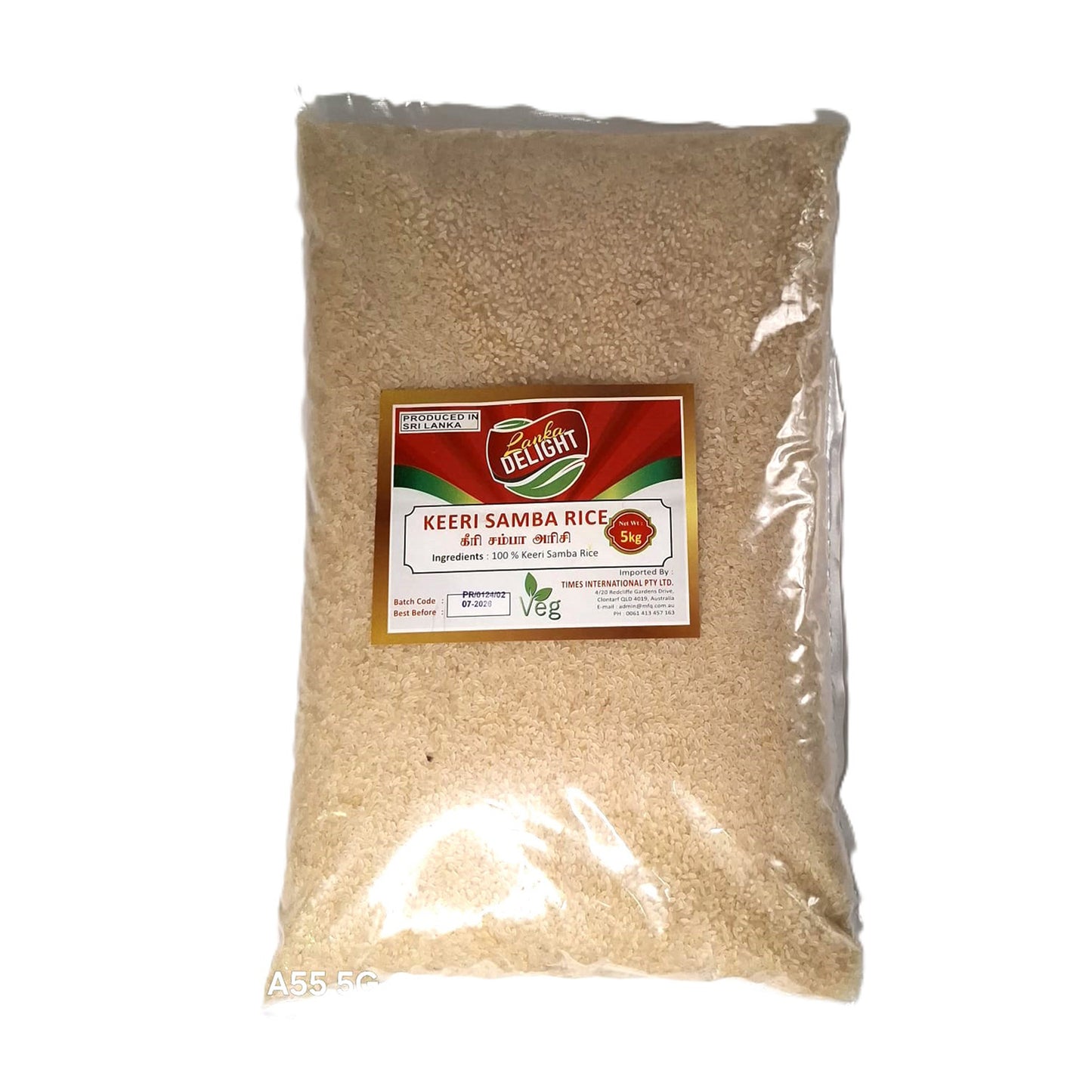 Lanka Delight Keeri Samba Rice 5kg