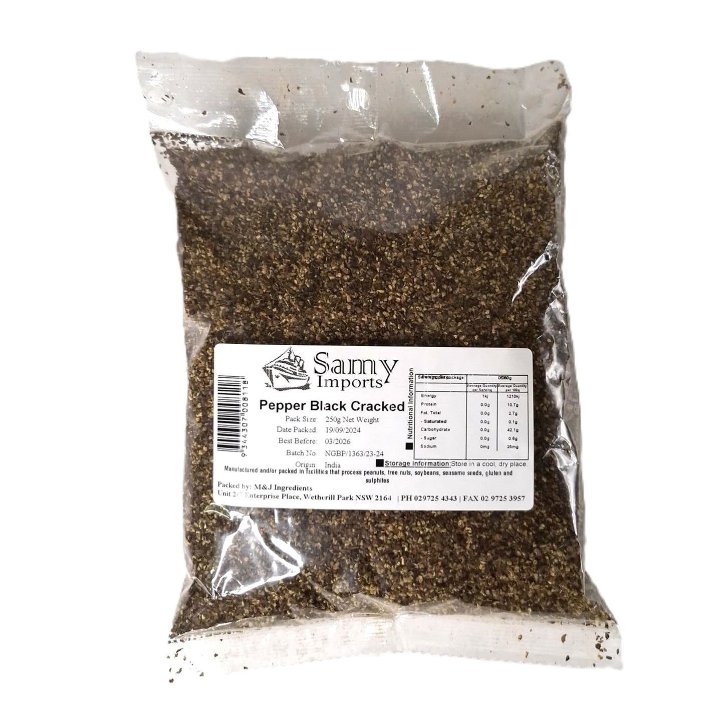 Samy Black Pepper Cracked 250g