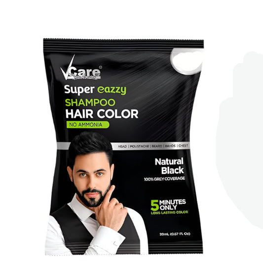 VCare Shampoo Hair Colour Black 20ml