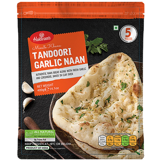Haldirams Tandoori Garlic Naan 400g
