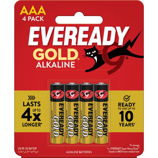 Eveready Gold Alkaline AAA 4 Pack