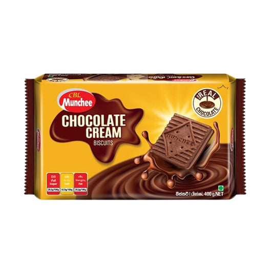 CBL MUNCEE CHOCOLATE CREAM BISCUITS 400G