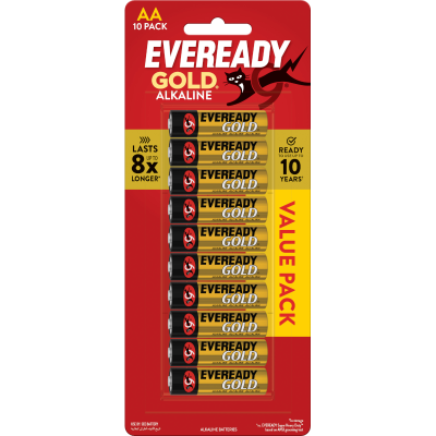 Eveready Gold Alkaline AA 10 Pack