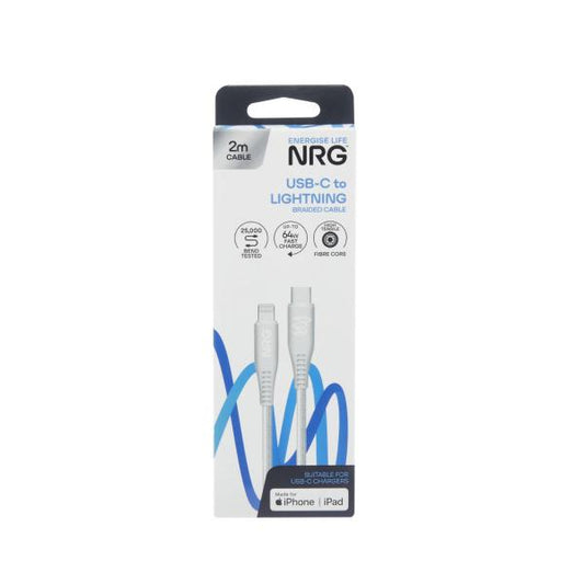 NRG Cable USB-A to Lightning 2m