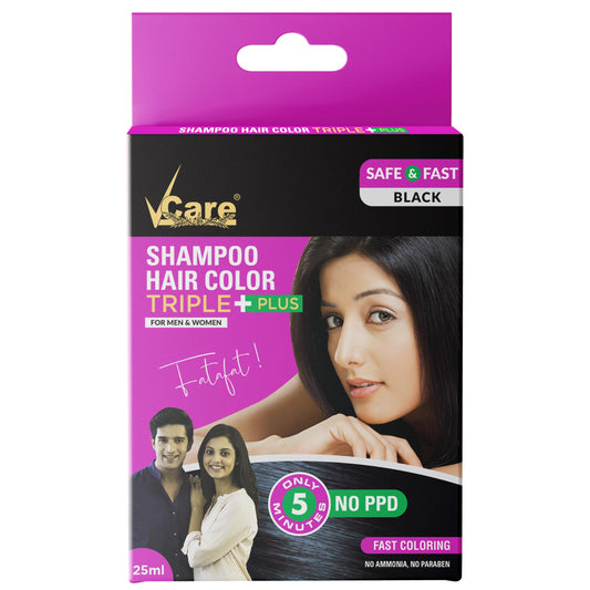 VCare Shampoo Hair Colour Black 25ml
