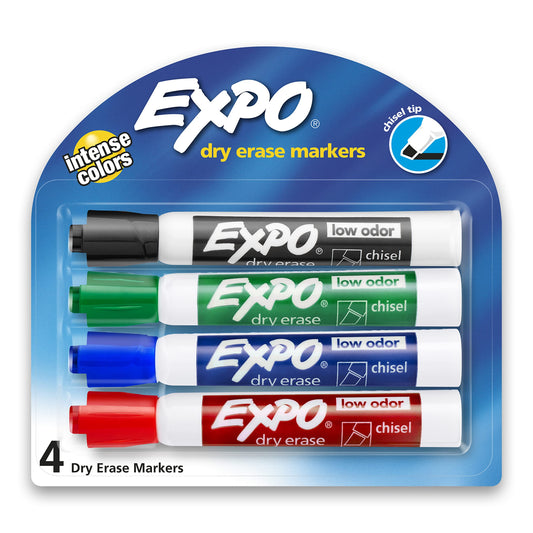 Expo Dry Erase Markers Bullet Tip 4 Pack