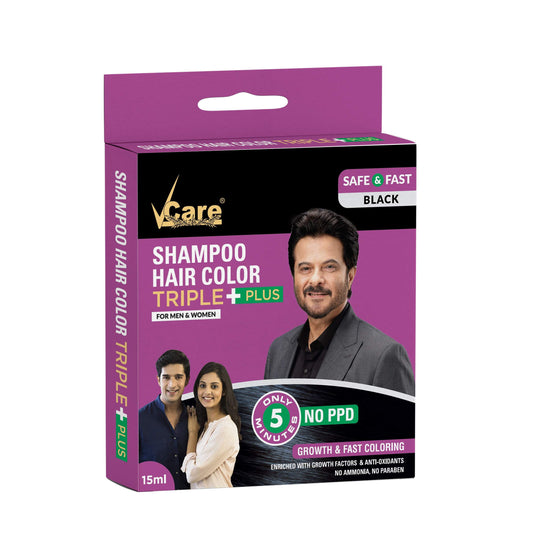 VCare Shampoo Hair Colour Black 15ml