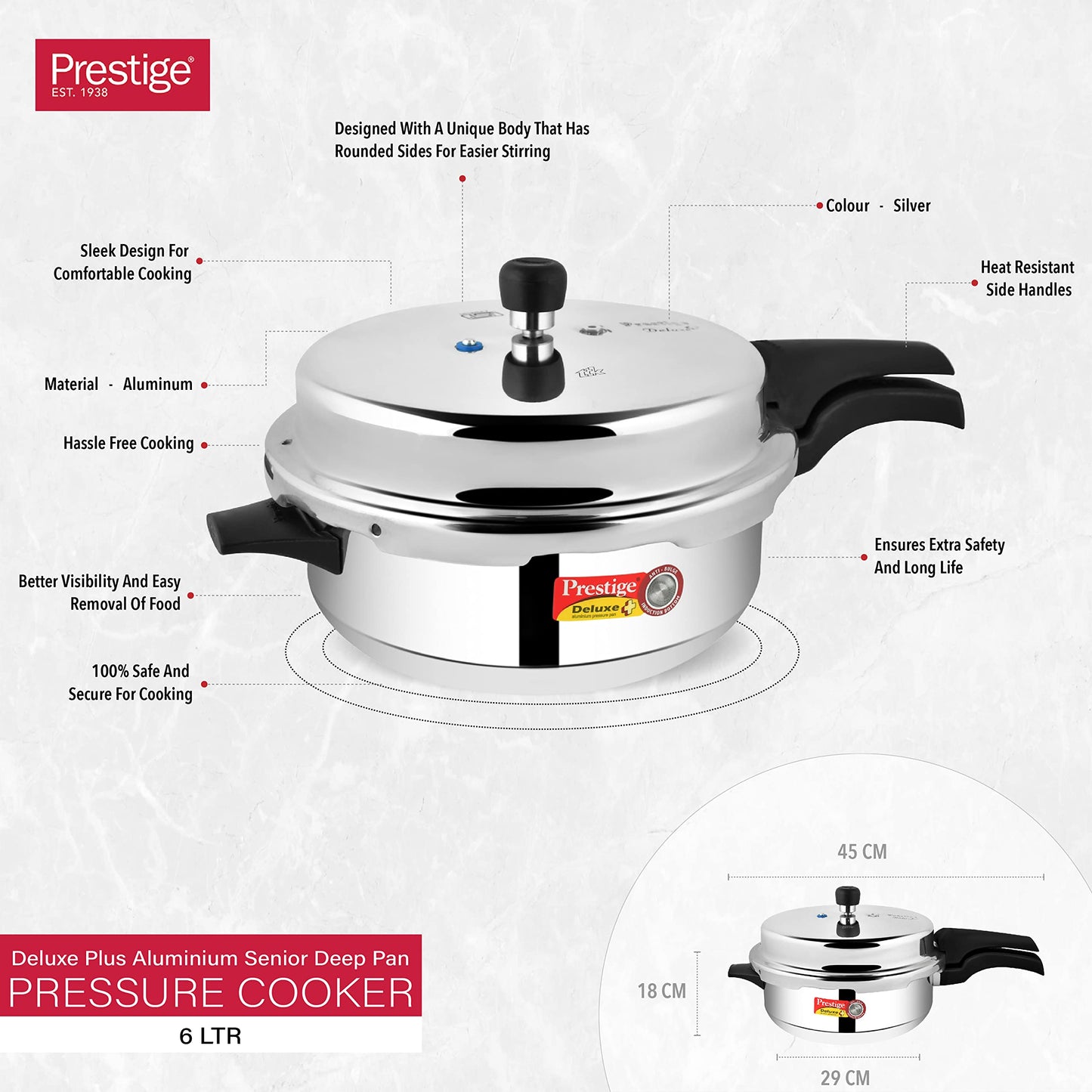 Prestige Deluxe Senior Deep Pressure 6L