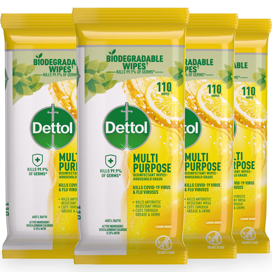 Dettol Multipurpose(Yellow) wipes 110pcs