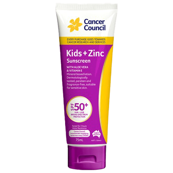 Cancer Council Kids+Zinc Sunscreen 75ml