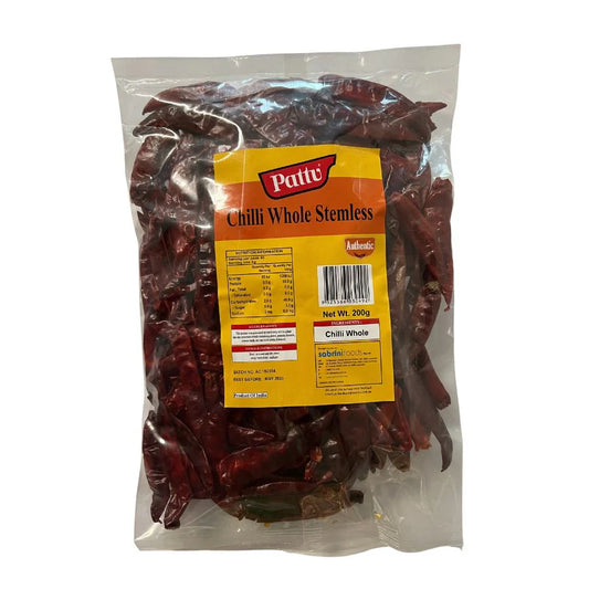 Pattu Chilli Whole Stemless 200g