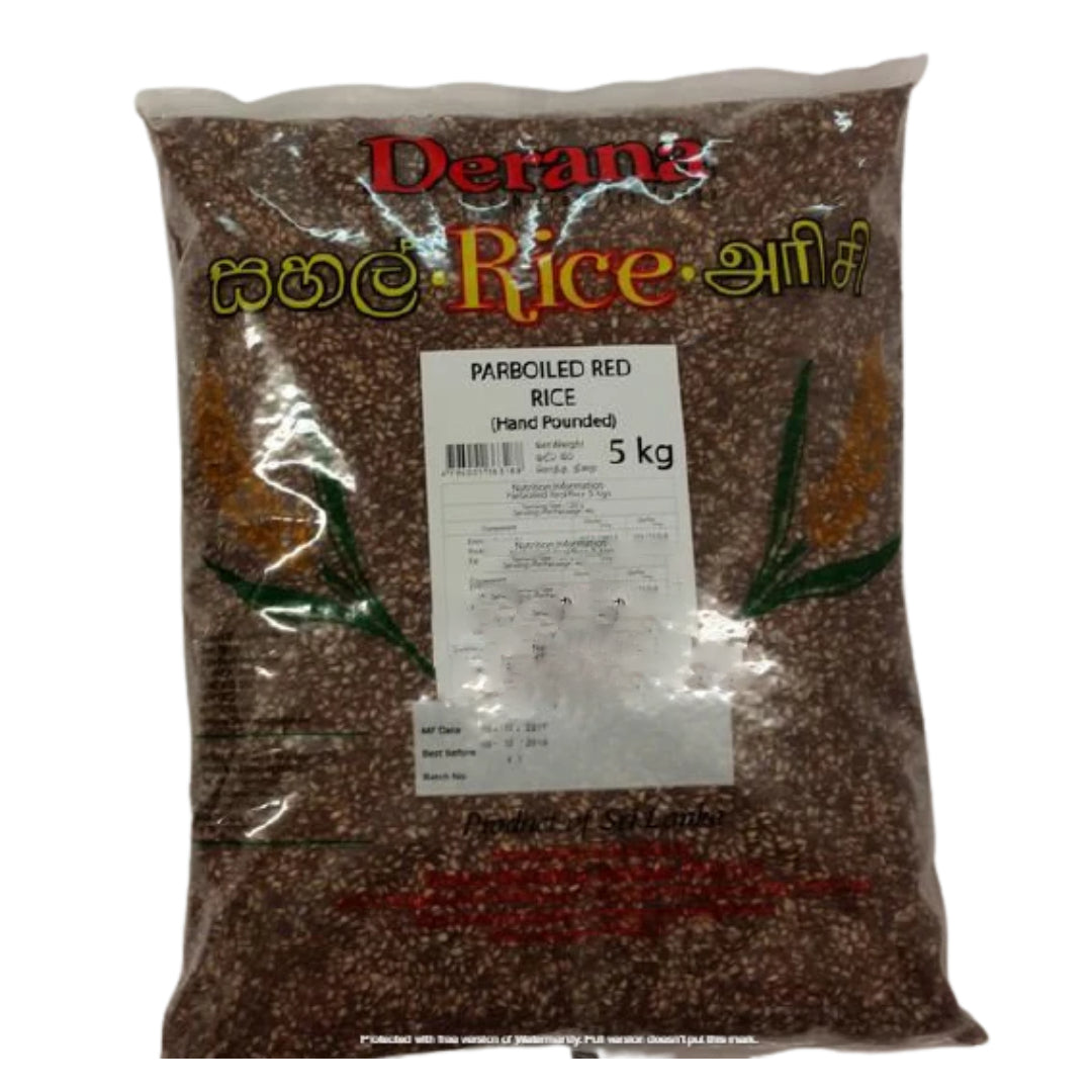 Derana Hand Pound Parboiled Red Rice 5Kg