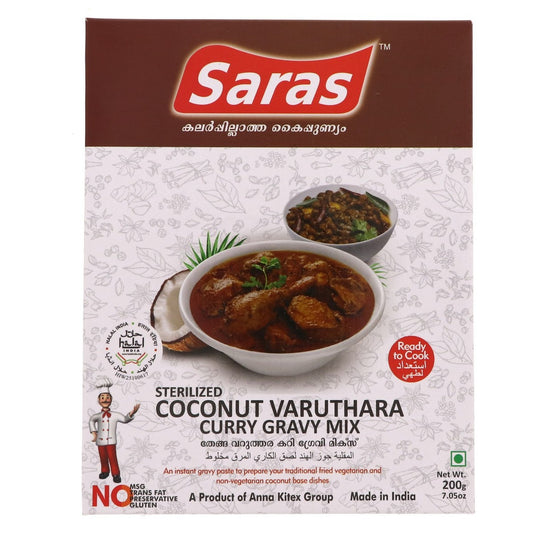 Saras Sterilized Coconut Varuthara 200g