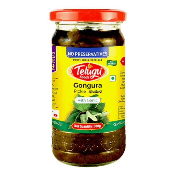Telugu Gongura Pickle with Garlic 300g