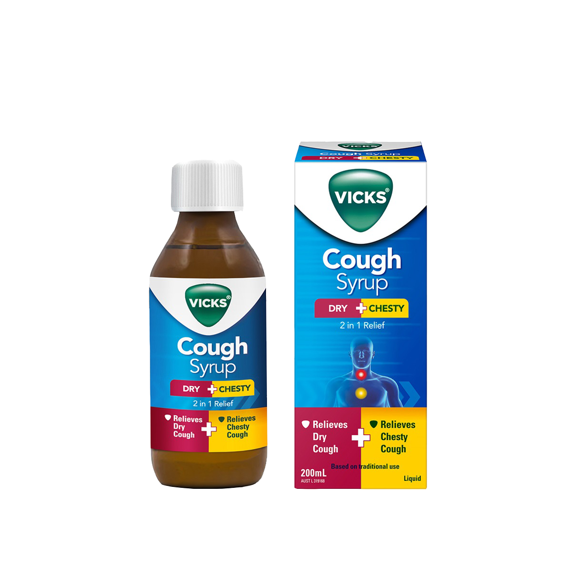 Vicks Cough Syrup Dry+Chesty 200ml