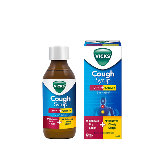 Vicks Cough Syrup Dry+Chesty 200ml