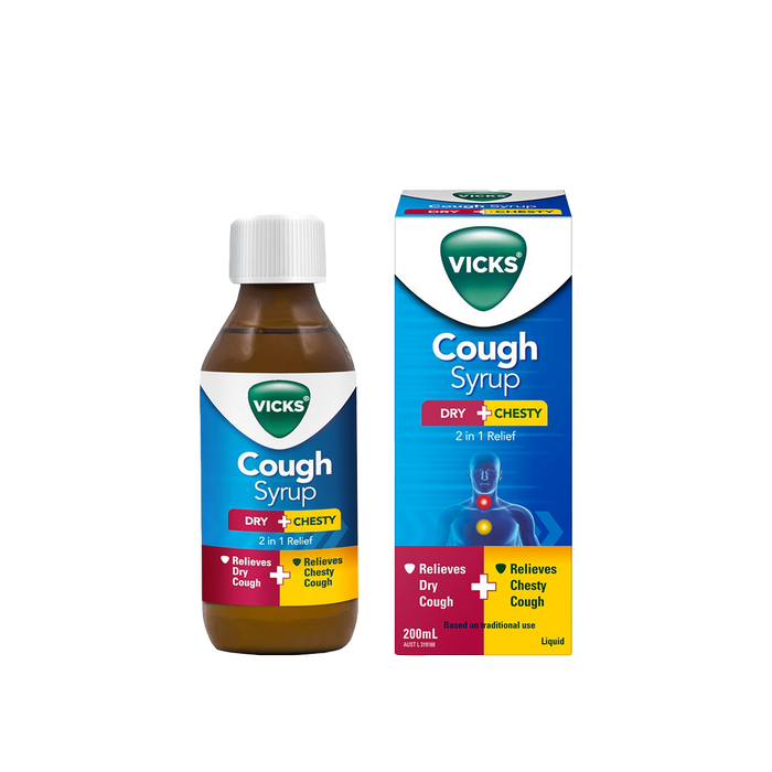 Vicks Cough Syrup Dry+Chesty 200ml