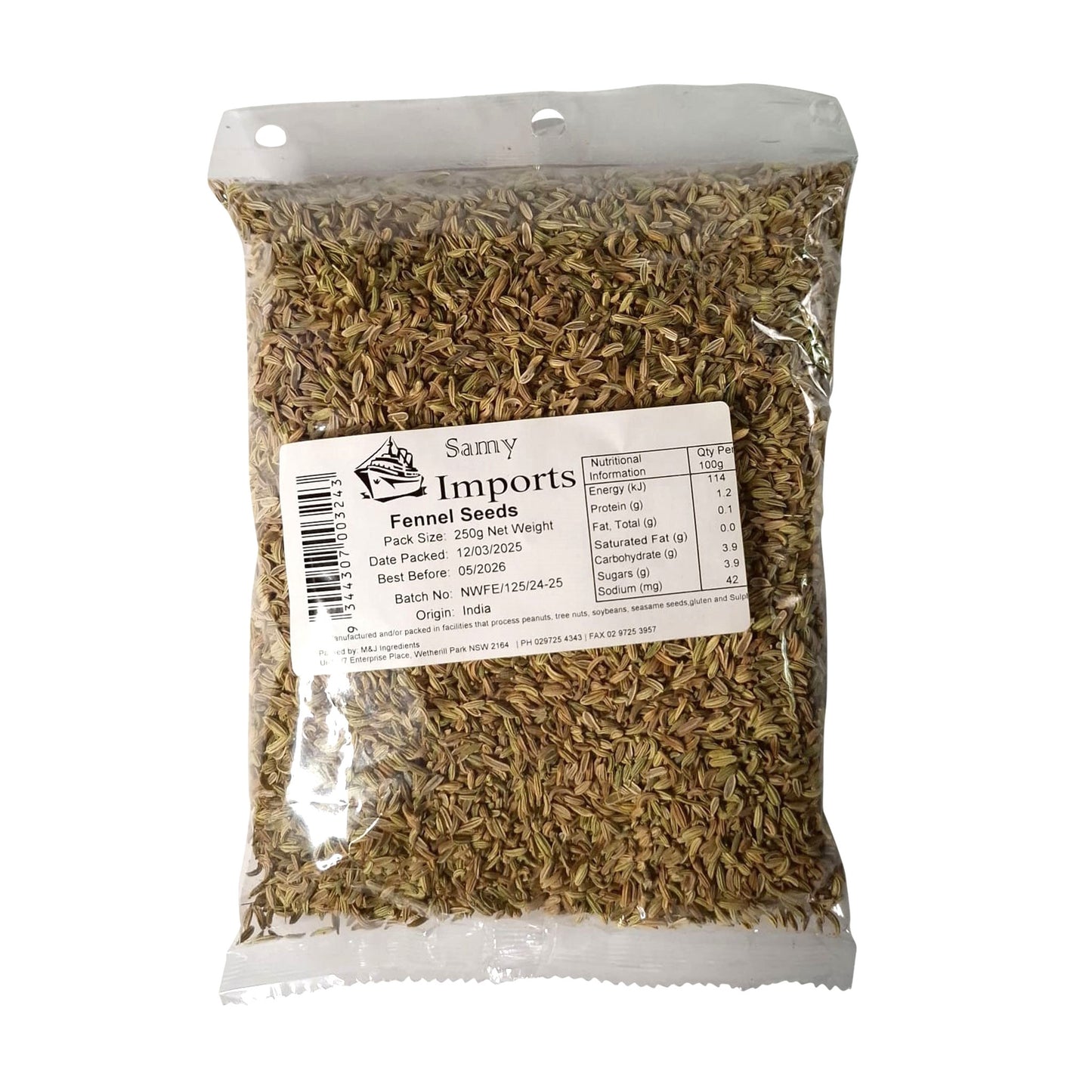 Samy Fennel Seed 250g