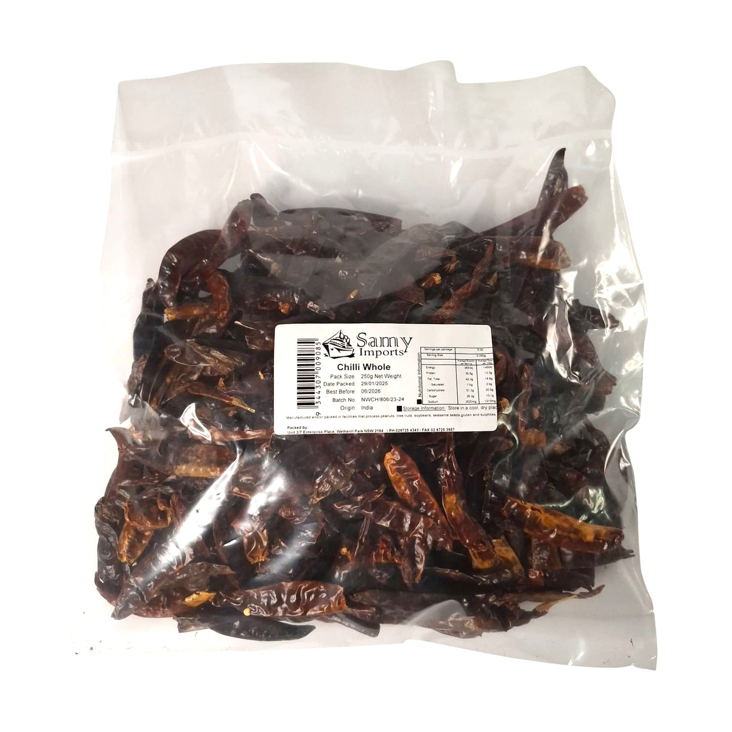 Samy Chilli Whole 250g