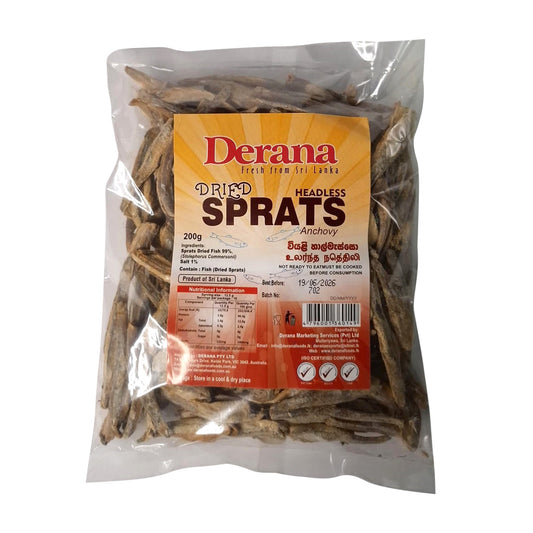 Derana Dried Sprats Headless 200g