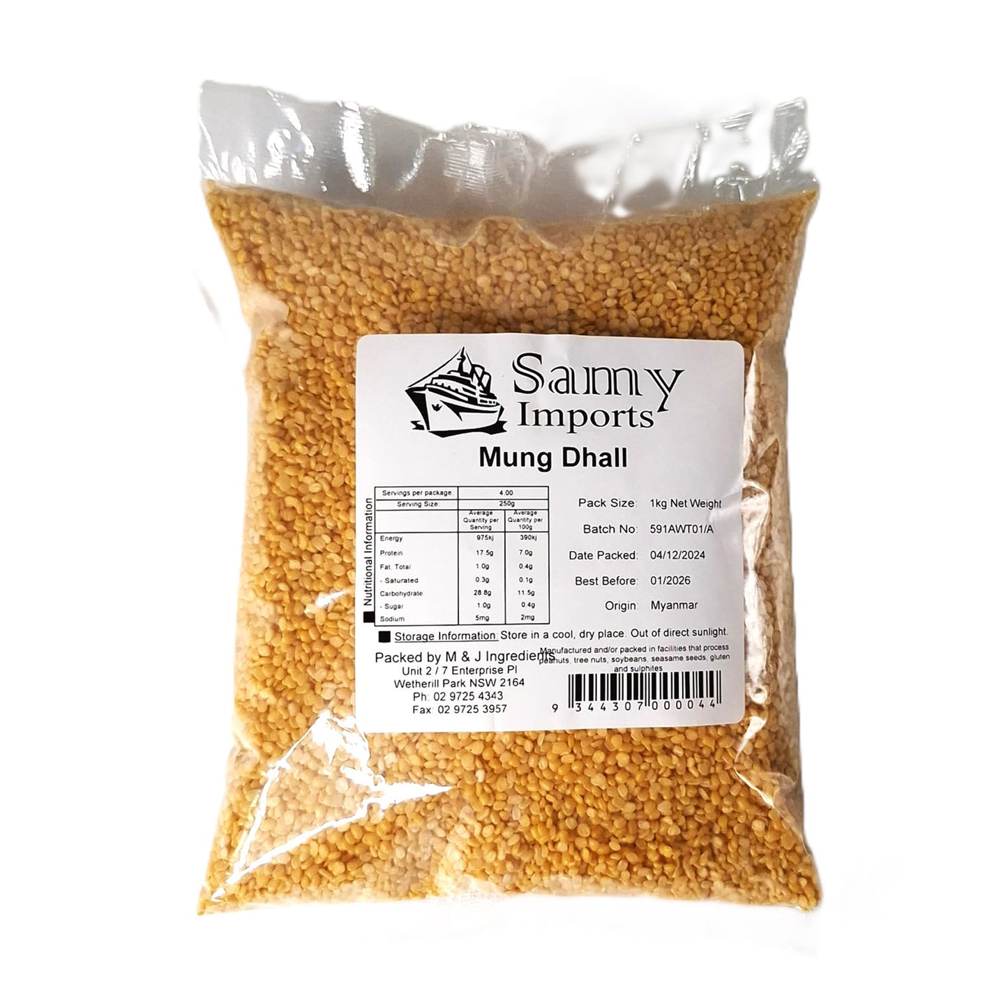 Samy Mung Dhall 1kg
