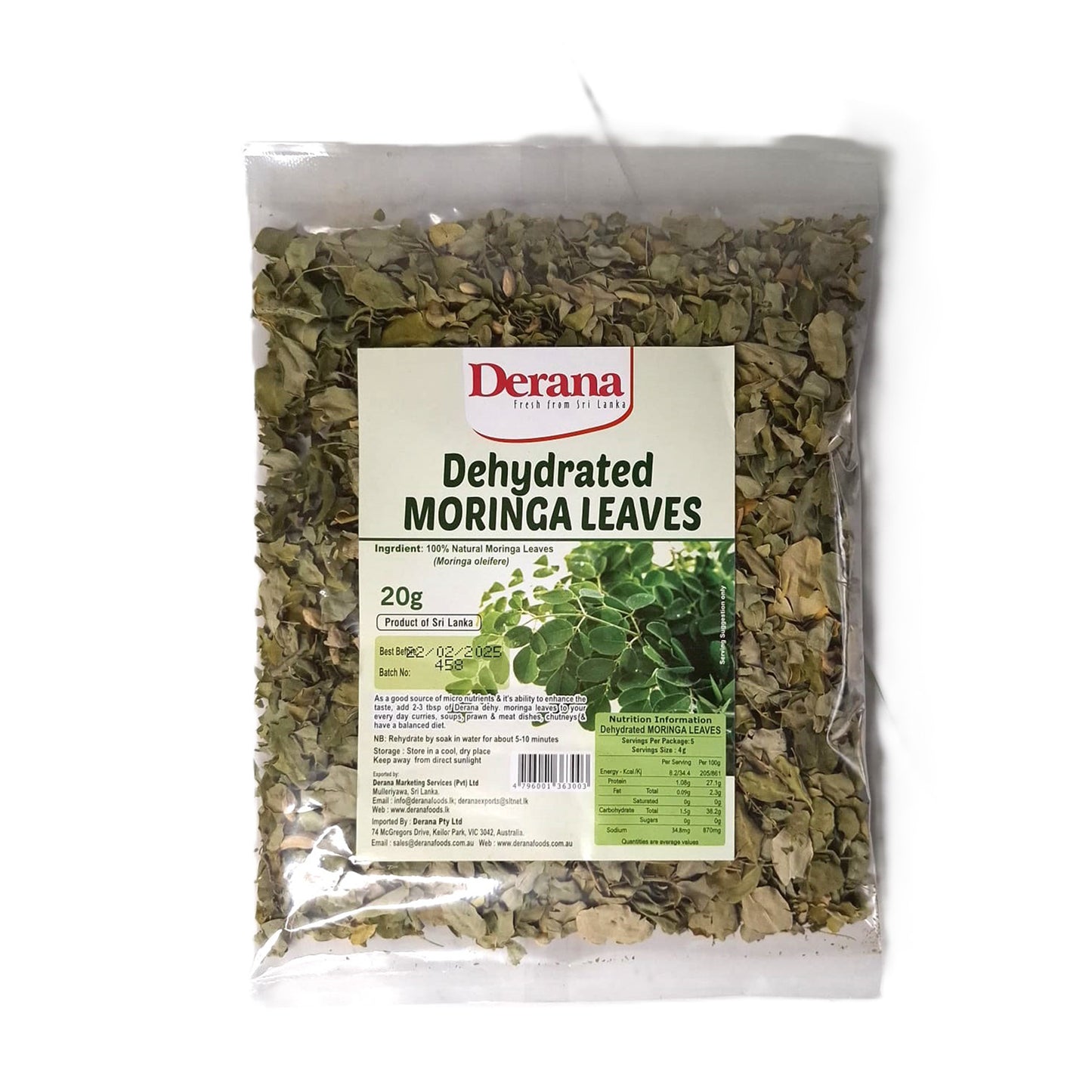 DERANA DEHY MORINGA LEAVES 20g
