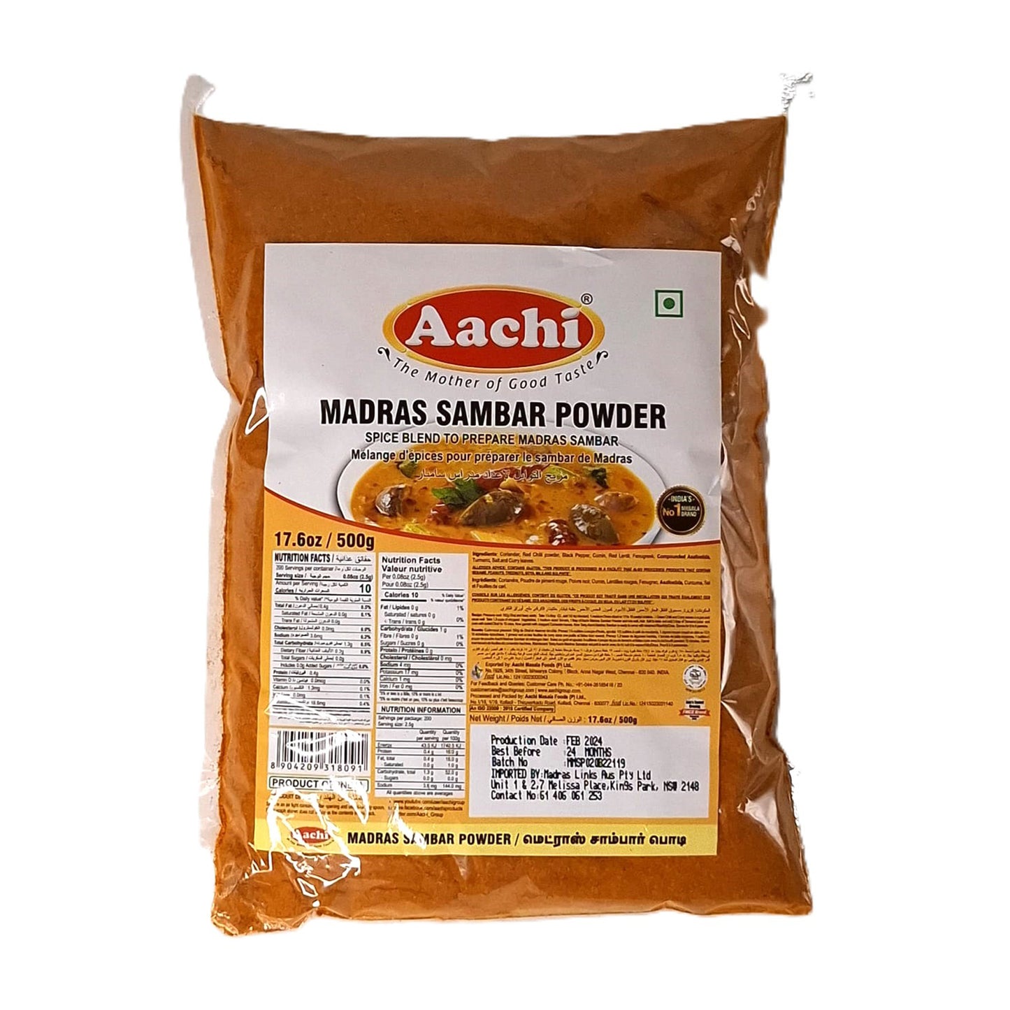 Aachi Madras Sambar Powder 500g