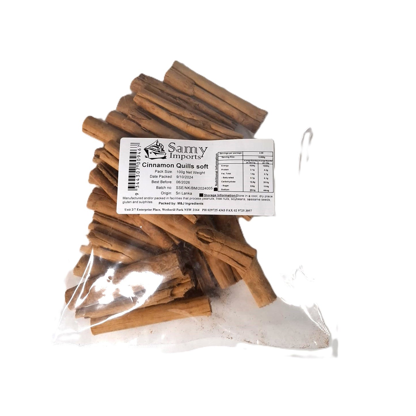 Samy Cinnamon Quills Soft 100g