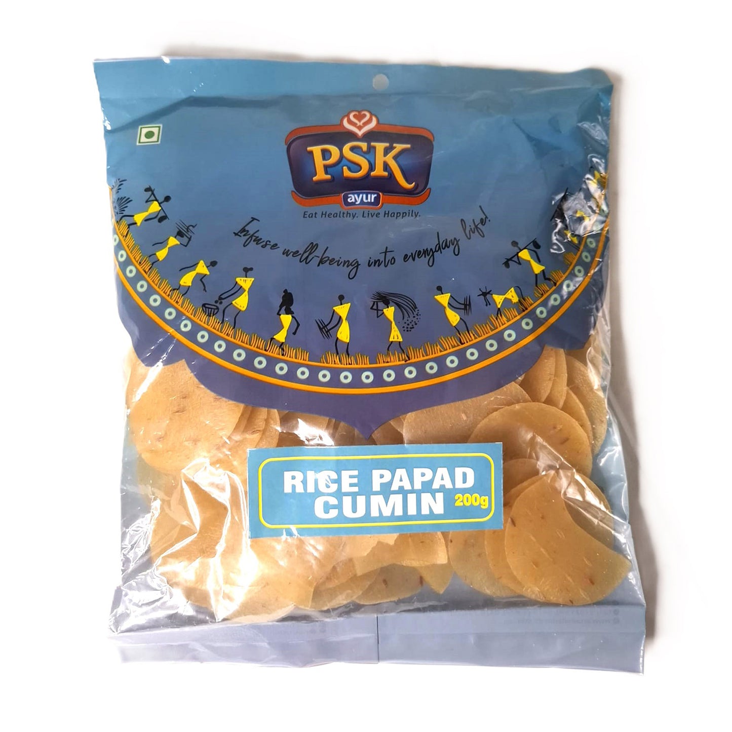 PSK Rice Papad Cumin 200g