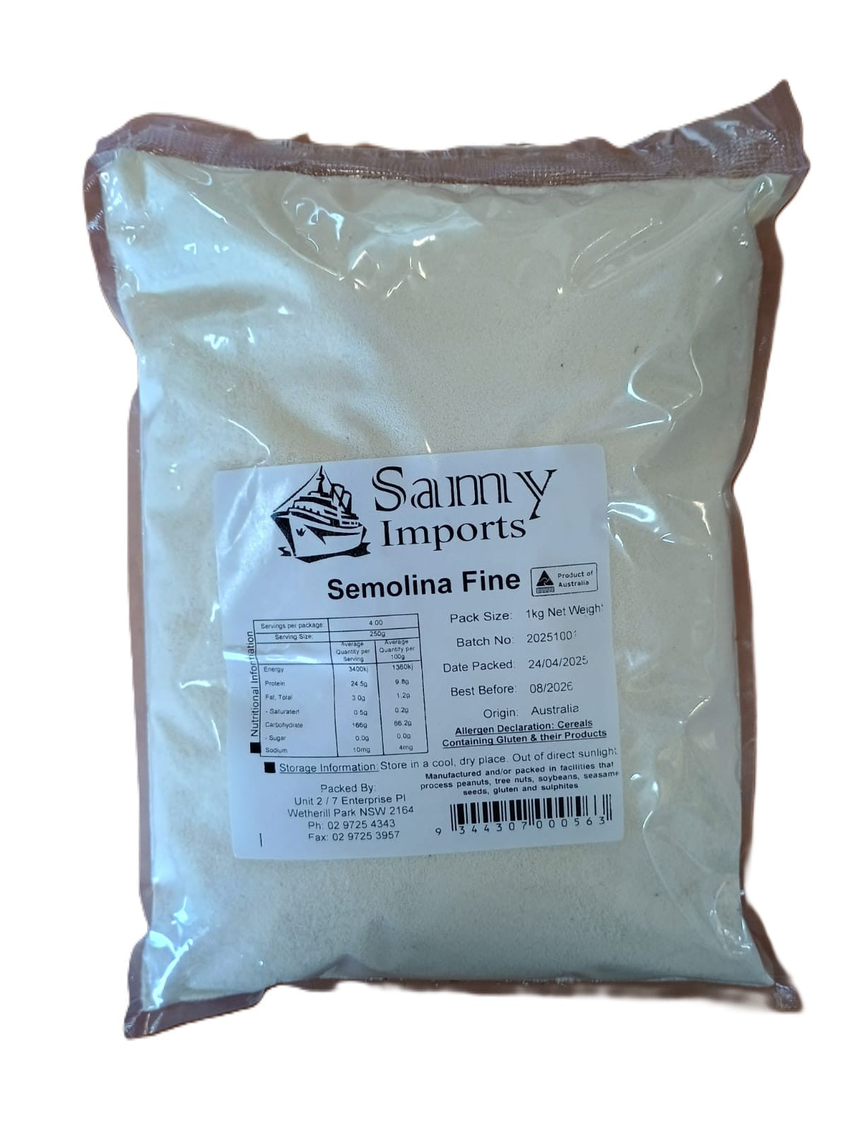 Samy Semolina Fine 1kg