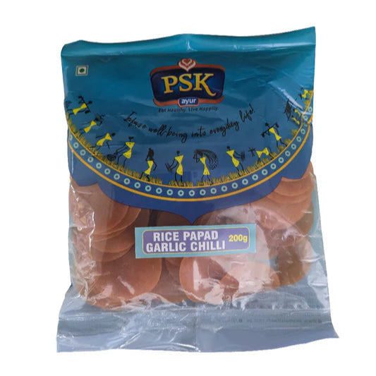 PSK Rice Pappad Garlic Chilli 200g