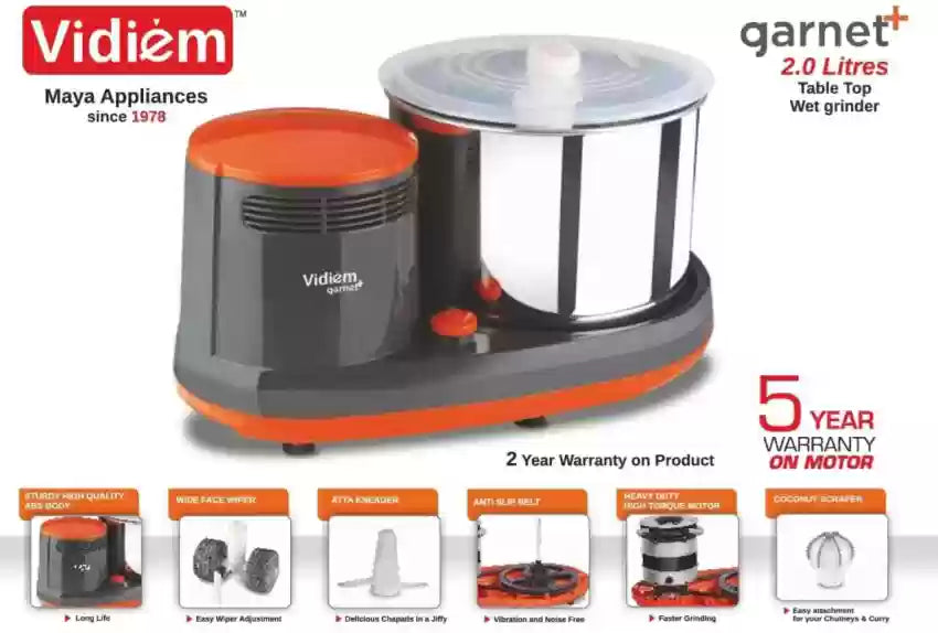 Vidiem Garnet + 2.0 Wet Grinder