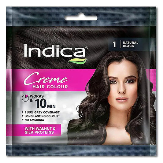 Indica Creme Hair Colour Black 40ml