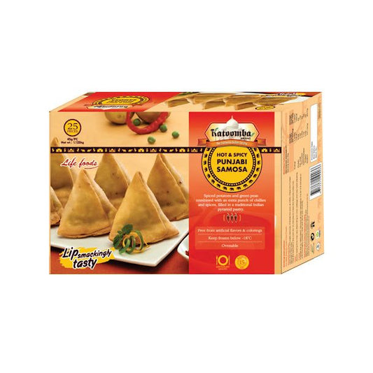 KT Hot & Spicy Punjabi Samosa 75gx25