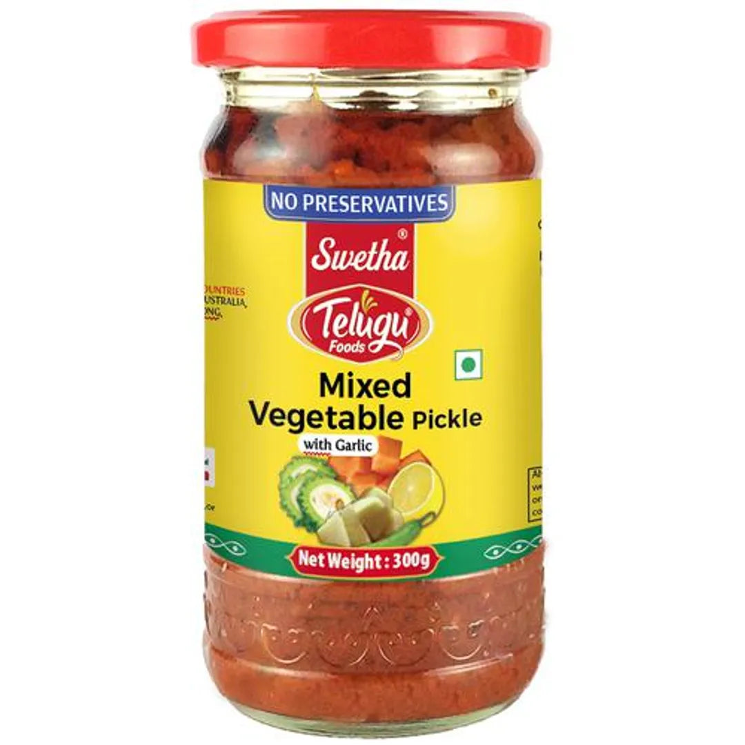 Telugu Mixed Veg Pickle with Garlic 300g