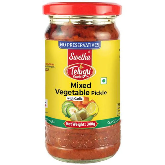 Telugu Mixed Veg Pickle with Garlic 300g