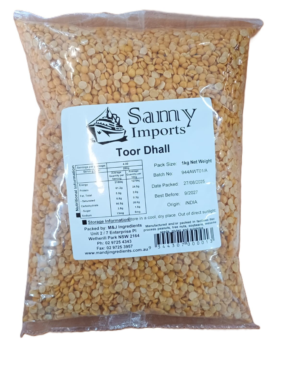 Samy Toor Dhall 1kg